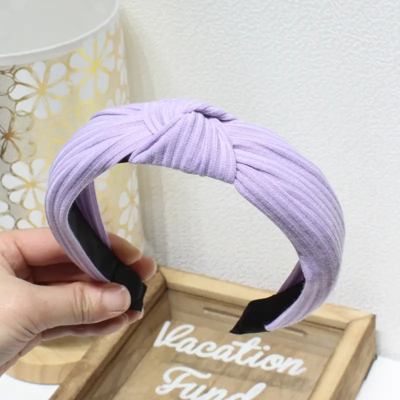 Purple Cross-Knotted Hairband for Women - Image 56