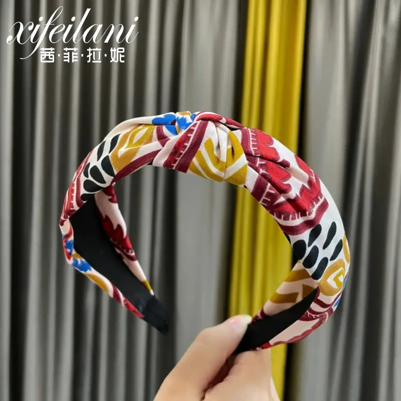 Purple Cross-Knotted Hairband for Women - Image 7
