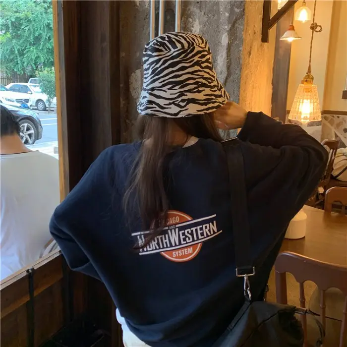 Women Long Sleeve Grey Sweatshirt with Logo 2025 - Image 6