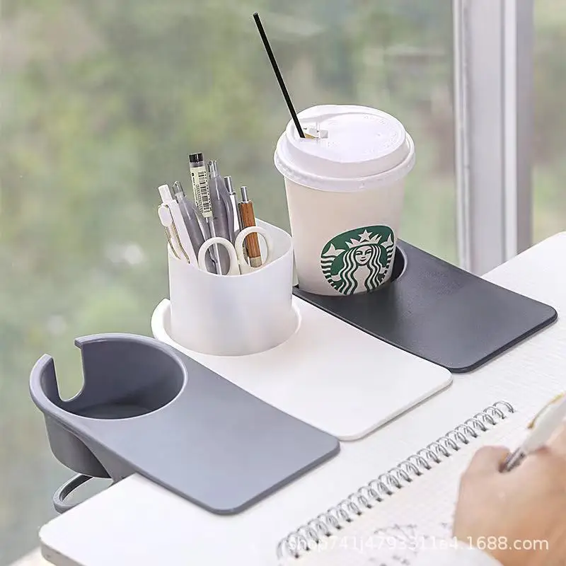 Blue Plastic Desk Cup Holder with Drain