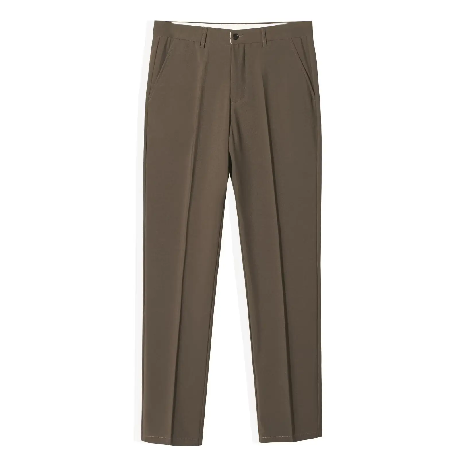 Men's Slim Fit Western Pants Black Cropped Business Casual - Image 15