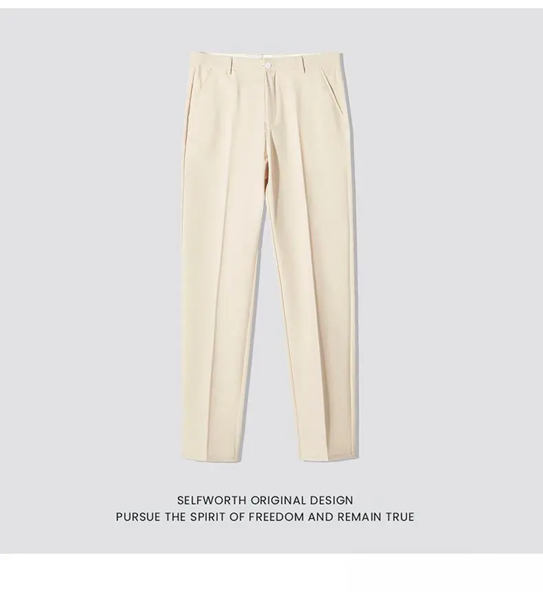 Men's Slim Fit Western Pants Black Cropped Business Casual — feature 13