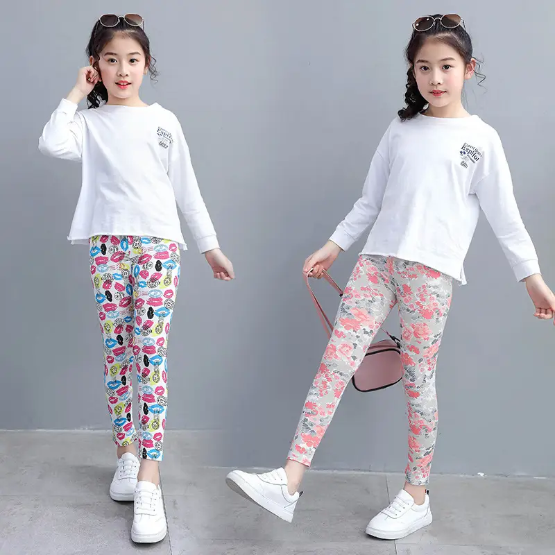 Kids Printed Pants Set 3-11 Years Old Rainbow Gold - Image 11