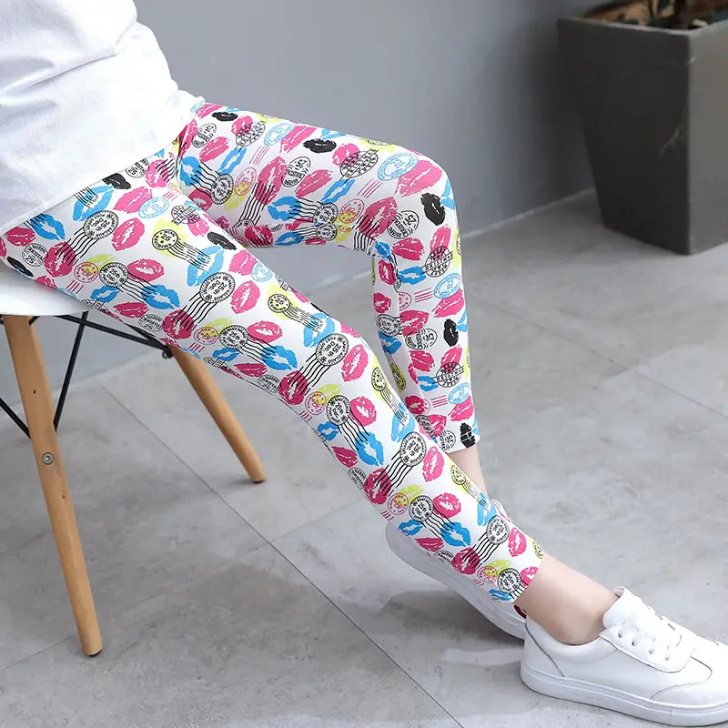 Kids Printed Pants Set 3-11 Years Old Rainbow Gold - Image 3