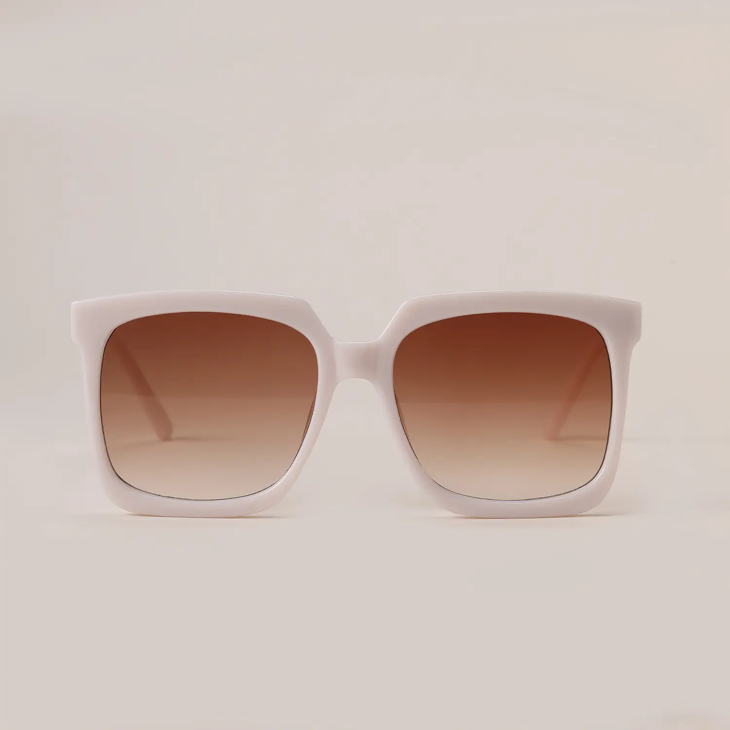 Xunge Square Sunglasses Beige Women Men