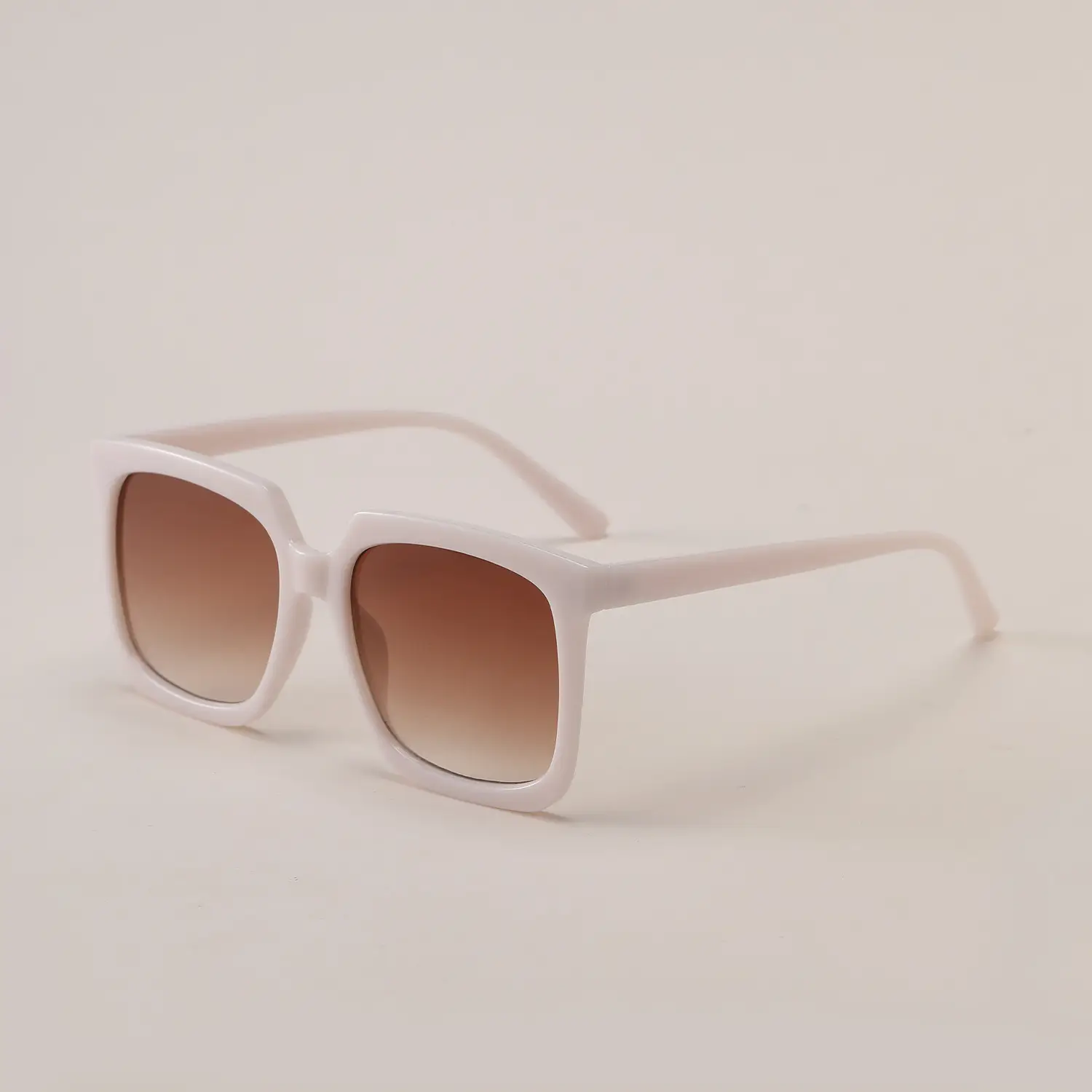 Xunge Square Sunglasses Beige Women Men