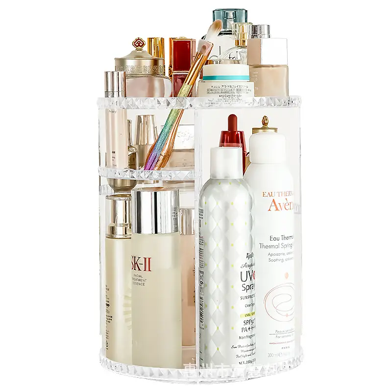Transparent Rotating Cosmetic Storage Rack for Students - Image 5