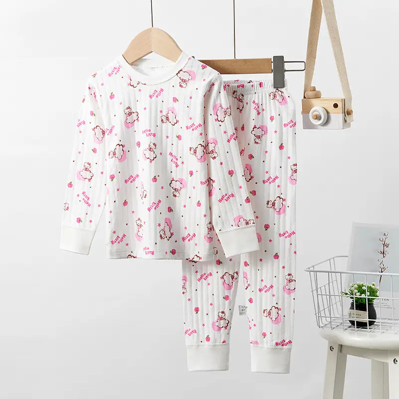Autumn & Winter Cotton Pajamas Set for Boys Girls - Image 3