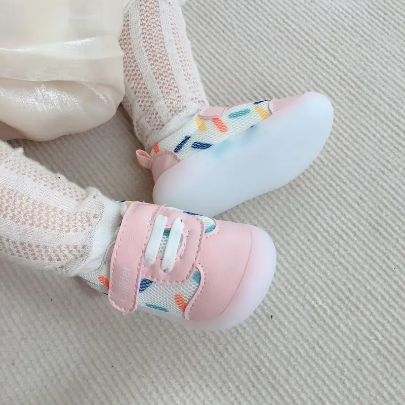Baby Shoes Light Blue Mesh 0-1 to 2Yrs Soft Sole