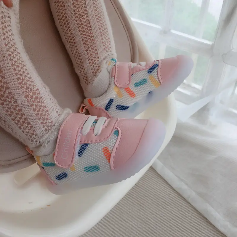 Baby Shoes Light Blue Mesh 0-1 to 2Yrs Soft Sole