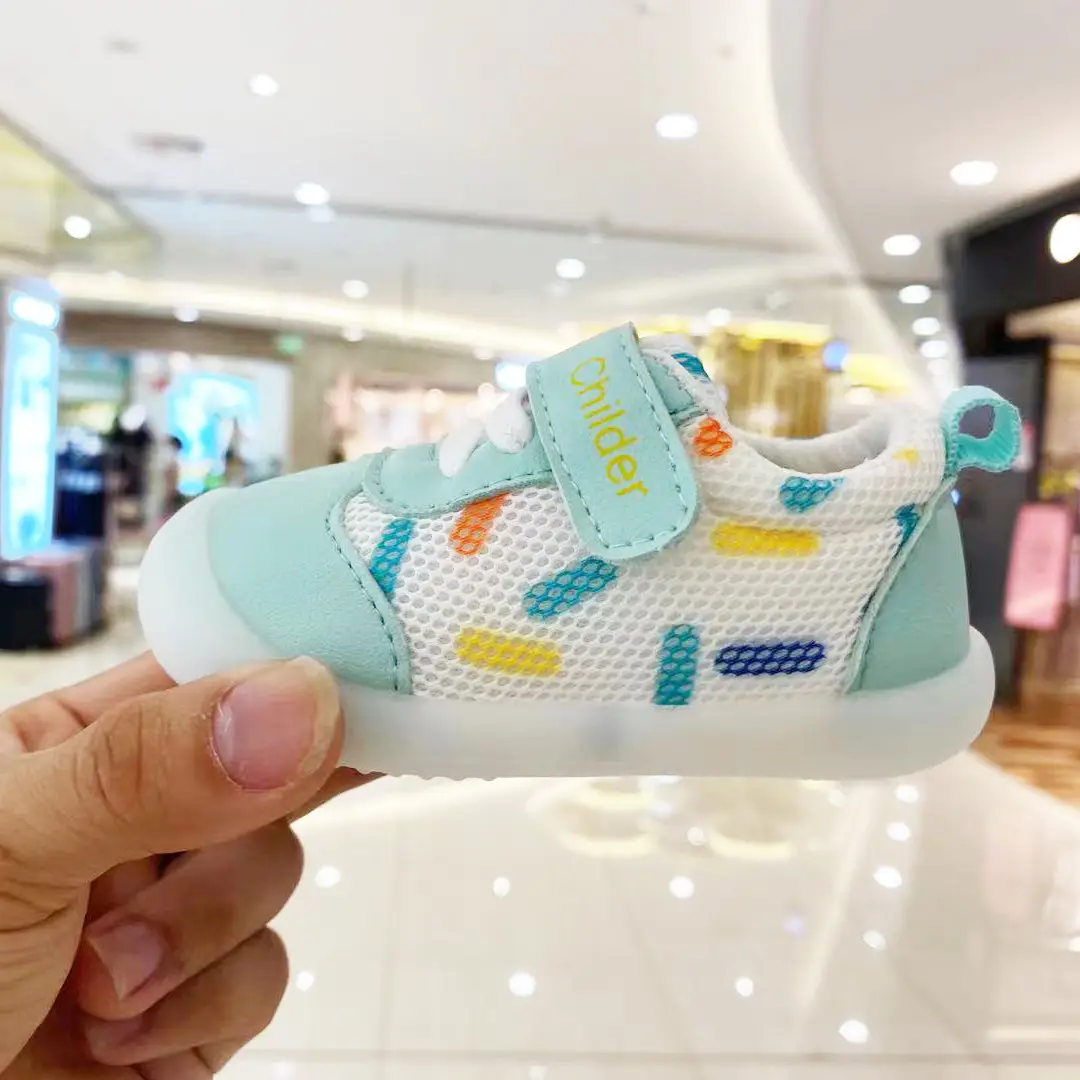 Baby Shoes Light Blue Mesh 0-1 to 2Yrs Soft Sole