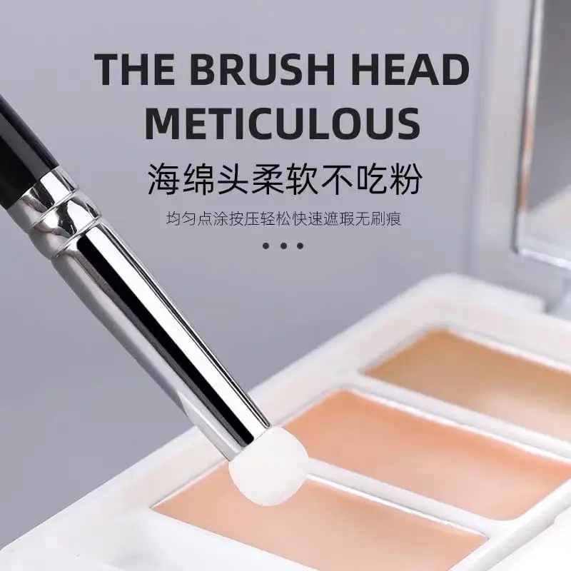 Double Head Concealer Brush Sponge Black Eye Tear Grooming - Image 4
