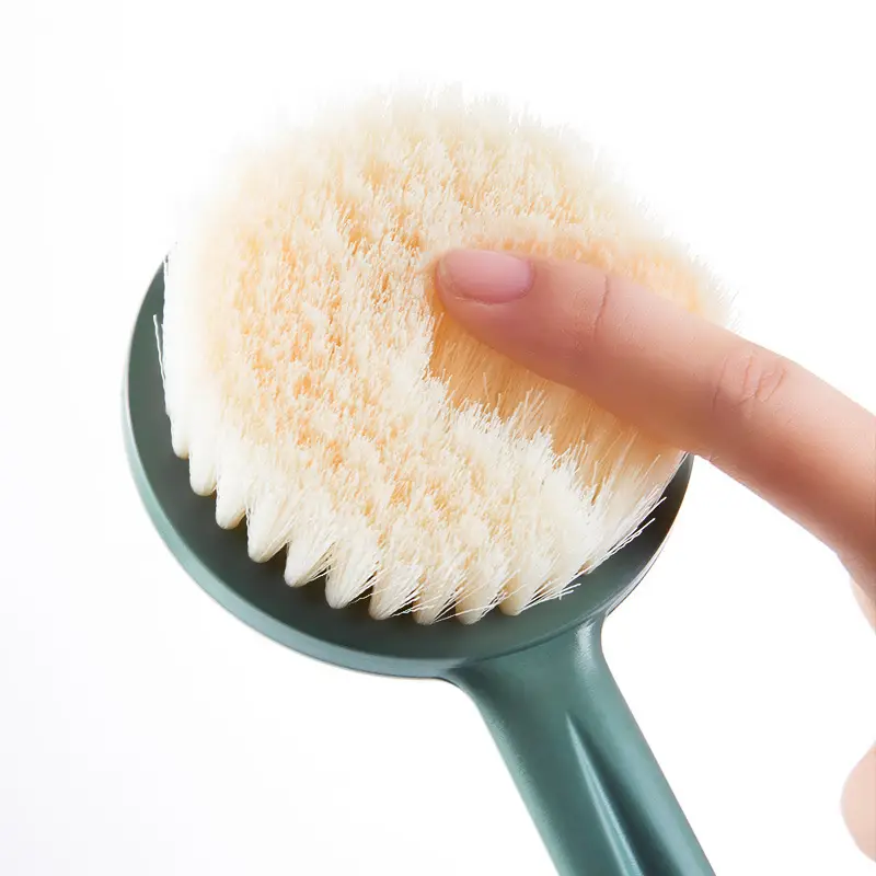Yellow Long Handle Bath Brush for Back & Body Rub - Image 13