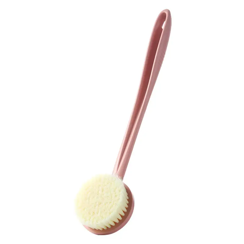 Yellow Long Handle Bath Brush for Back & Body Rub - Image 14