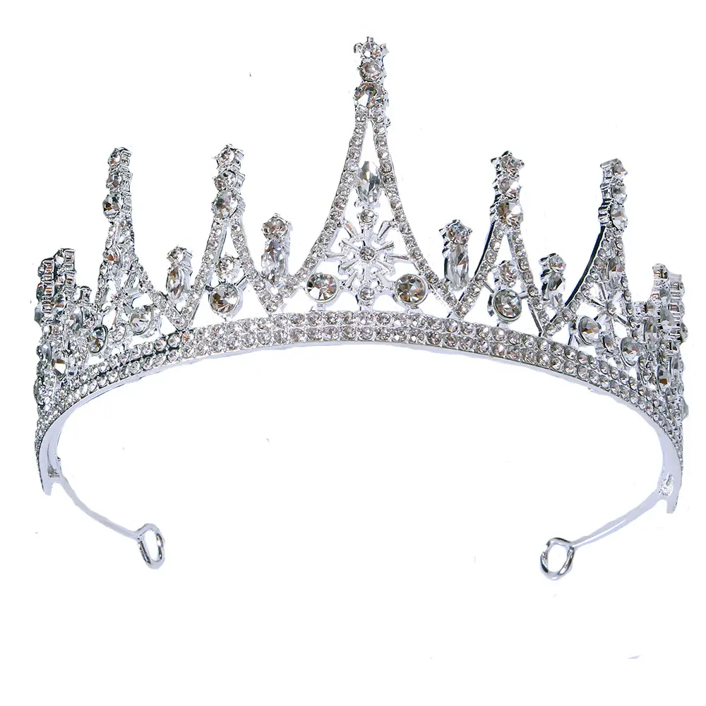 Black Alloy Princess Crown Wedding Headdress