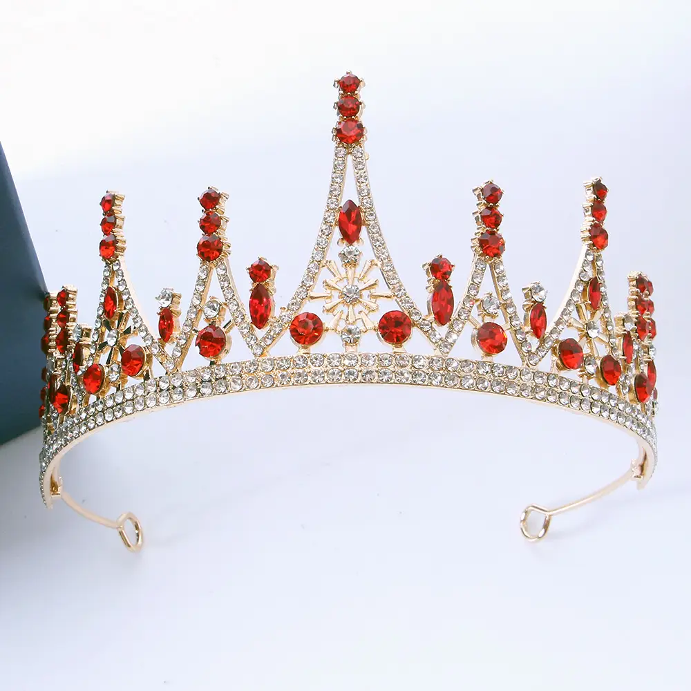 Black Alloy Princess Crown Wedding Headdress