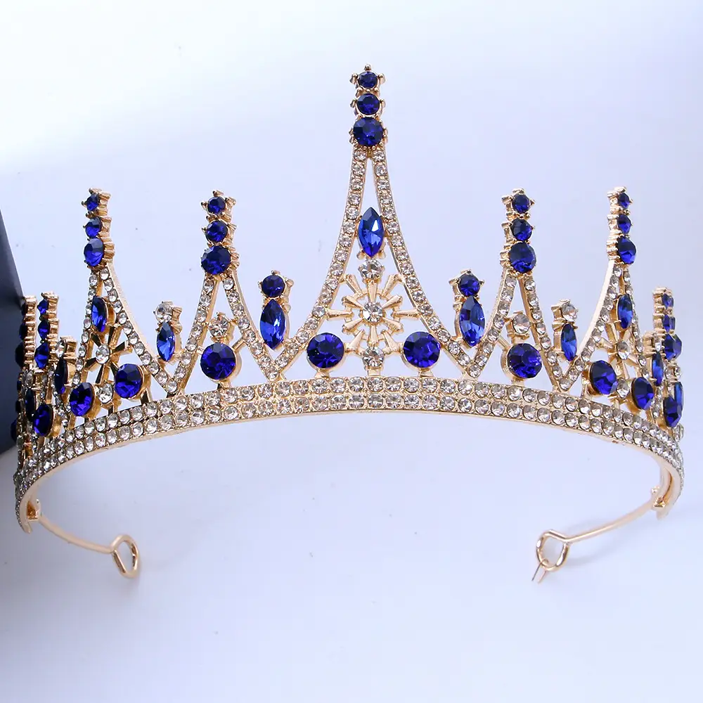 Black Alloy Princess Crown Wedding Headdress