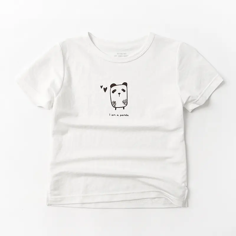 Kids T-Shirt White Cotton Penguin Design Medium Large - Image 8