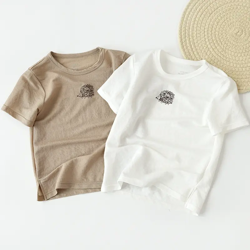 Kids T-Shirt White Cotton Penguin Design Medium Large — feature 5