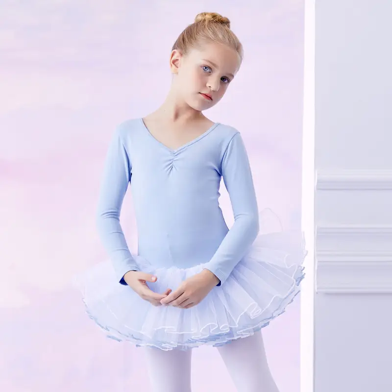 Pink Long Sleeve Chinese Dance Dress for Girls - Image 6