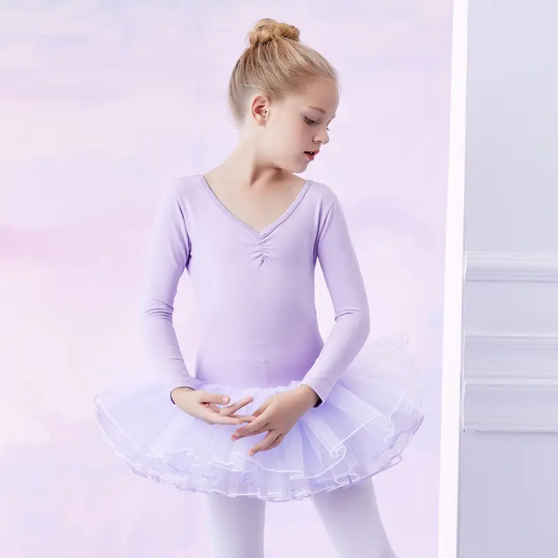 Pink Long Sleeve Chinese Dance Dress for Girls - Image 7