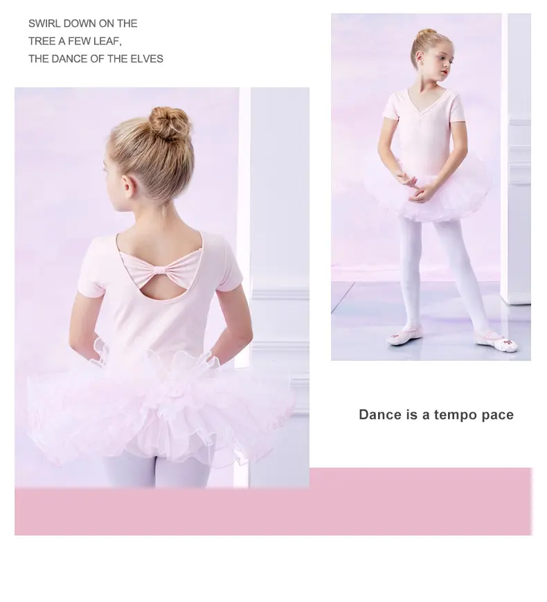 Pink Long Sleeve Chinese Dance Dress for Girls — feature 7