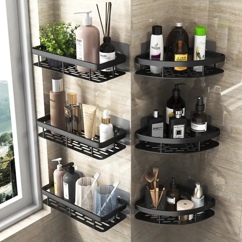 Traceless Self-Adhesive Aluminum Bath Towel Rack - Image 21