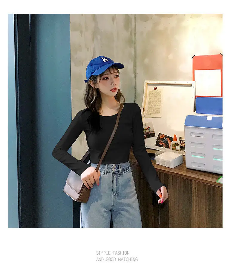 Women Fleece Long Sleeve T-Shirt White Winter Casual — feature 4