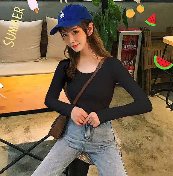 Women Fleece Long Sleeve T-Shirt White Winter Casual — feature 6