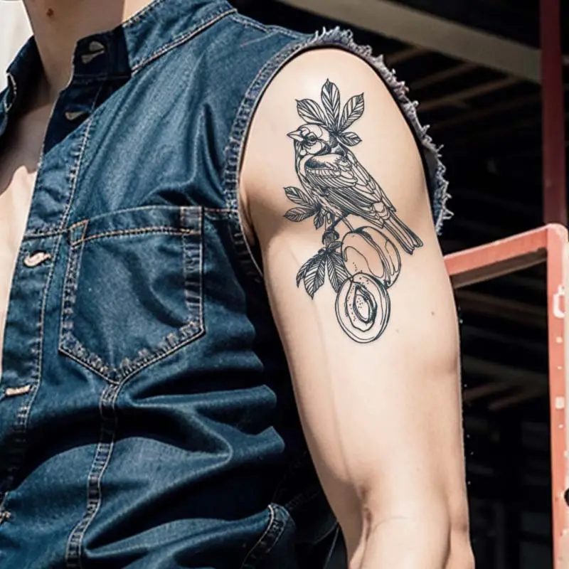 Herbal Juice Tattoo Sticker Flower Arm Clavicle