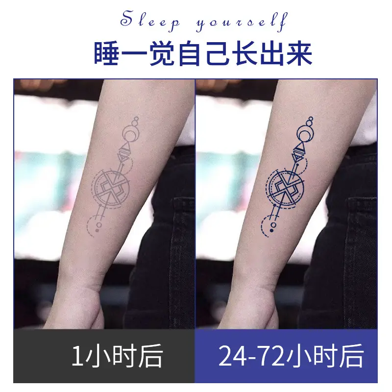 Herbal Juice Tattoo Sticker Flower Arm Clavicle