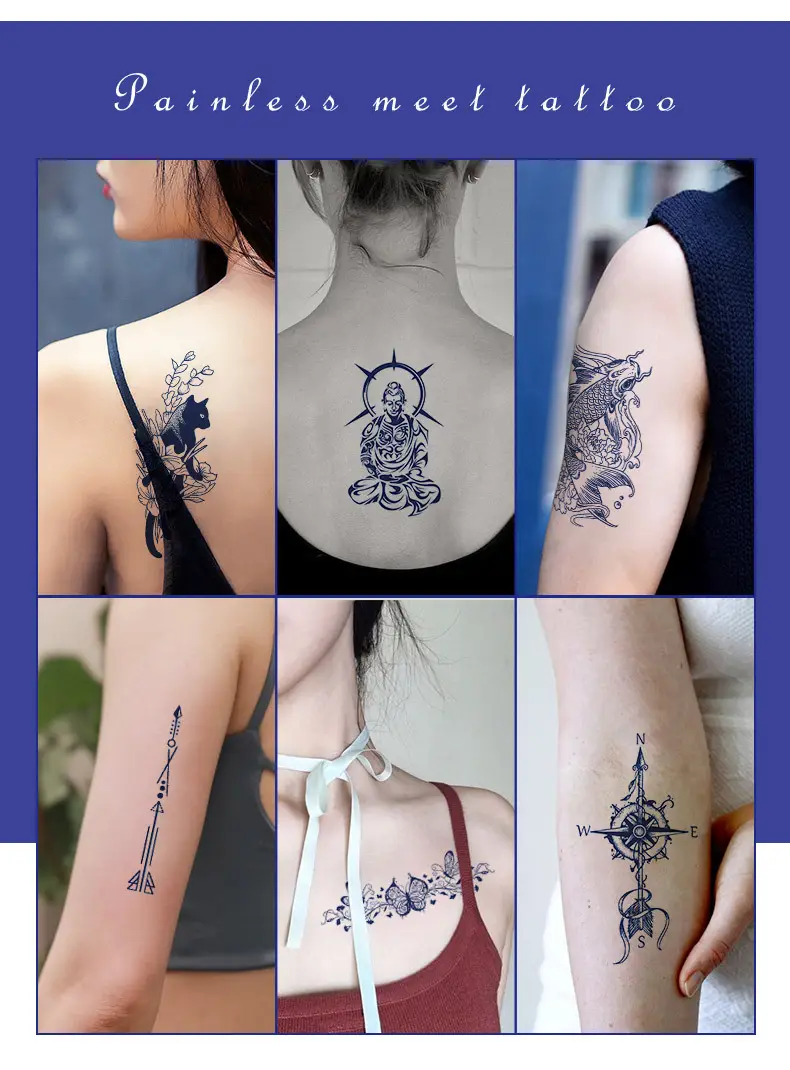 Herbal Juice Tattoo Sticker Flower Arm Clavicle — feature 20