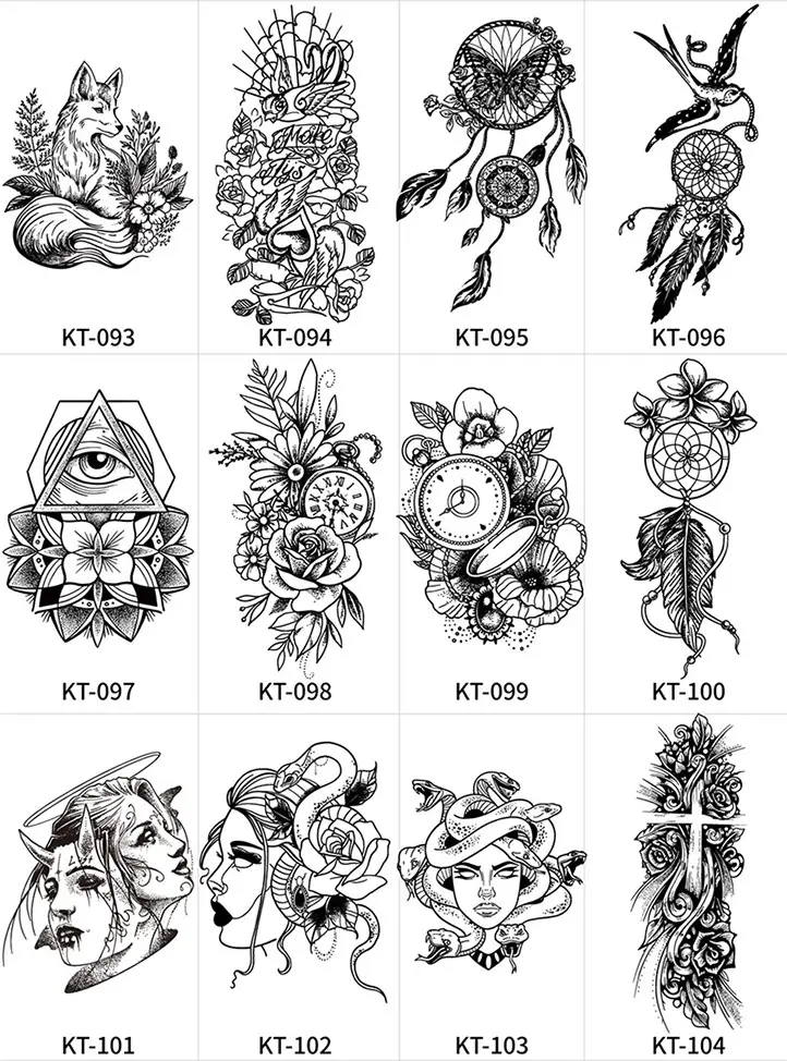 Herbal Juice Tattoo Sticker Flower Arm Clavicle — feature 25