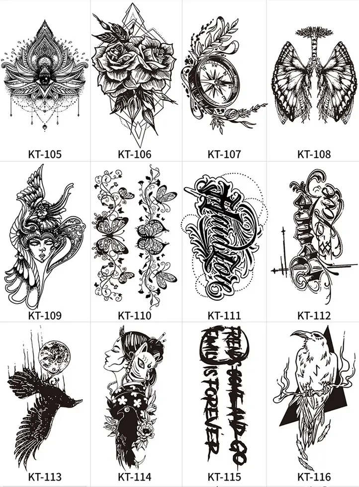 Herbal Juice Tattoo Sticker Flower Arm Clavicle — feature 26