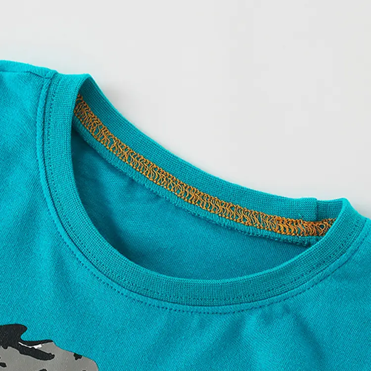 Children Cotton T-Shirt Dinosaur Car Print Long Sleeve - Image 2