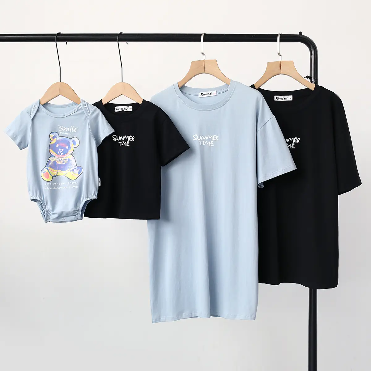 Baby T-Shirt Light Blue Summer Design