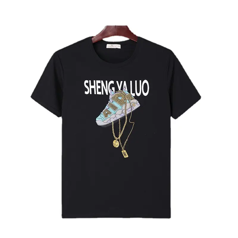 Men Black Silk Printed Pullover 2025 Summer - Image 8