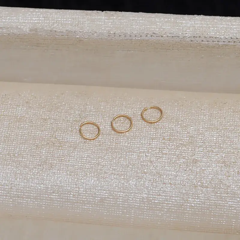 DIY 18K Gold Open Ring Necklace Buckle Ring Gold Small