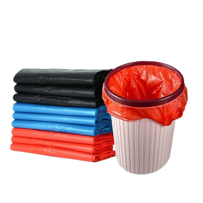 Disposable Plastic Garbage Bags Black Red Blue White - Image 4