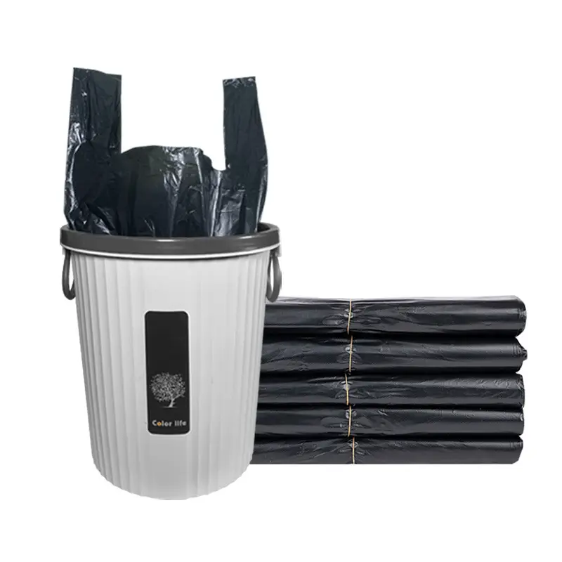 Disposable Plastic Garbage Bags Black Red Blue White - Image 5