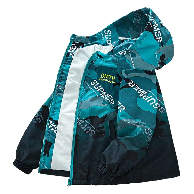 Kids Korean Style Hooded Jacket 2025 Spring Fall New Trendy