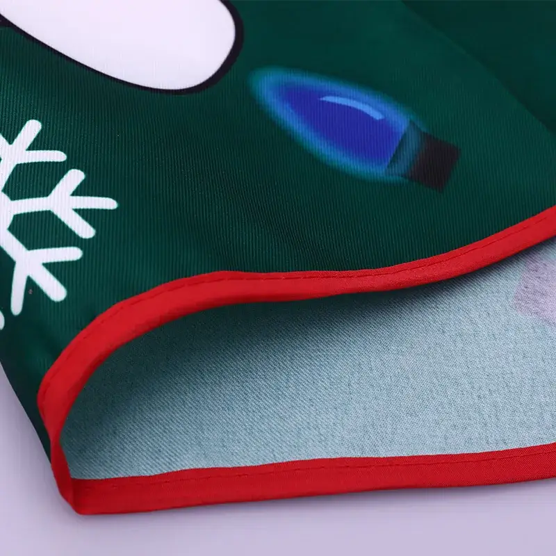 Christmas Apron Green Red White Santa Costume Decor - Image 3