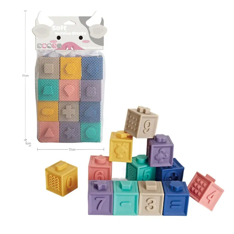 Baby Soft Rubber Building Blocks for Kids - Image 6
