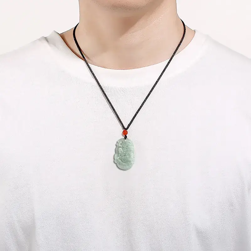 Natural Jade Zodiac Rat Ox Tiger Rabbit Dragon Snake Horse Sheep Monkey Chicken Dog Pig Pendant - Image 15