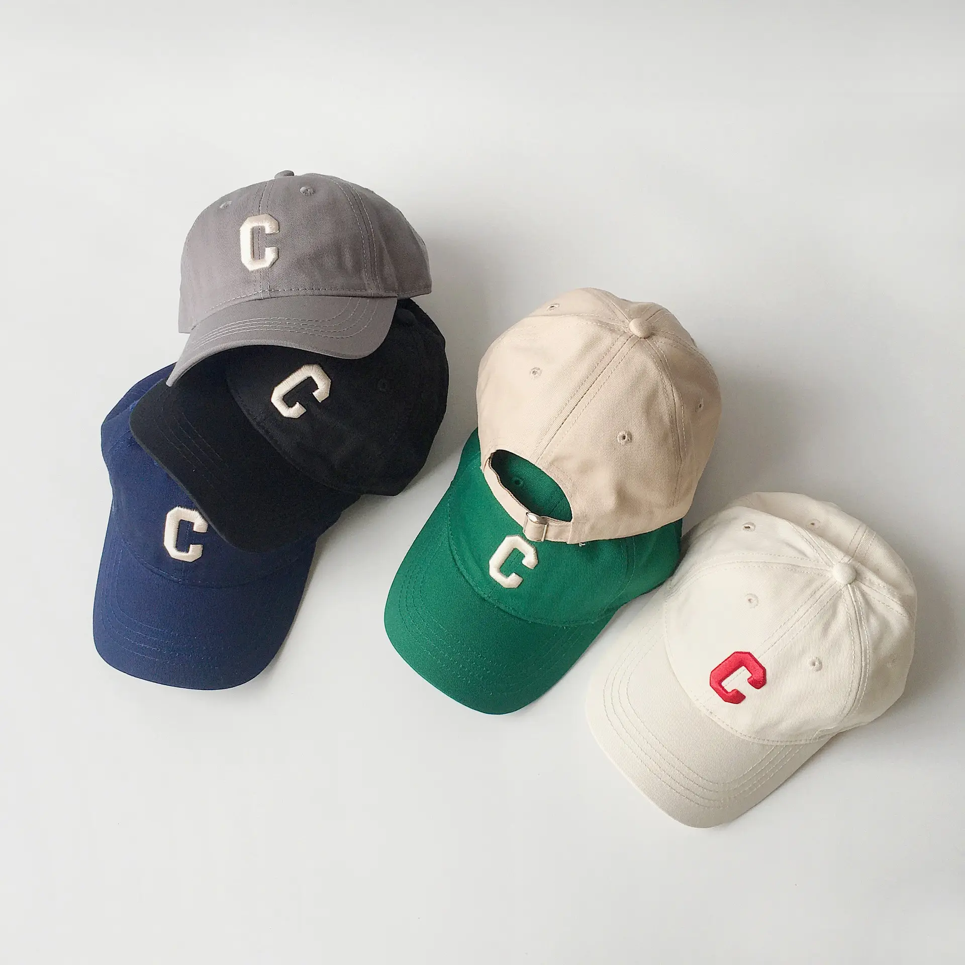 Gray C-Logo Kids Peak Cap Spring Autumn - Image 7