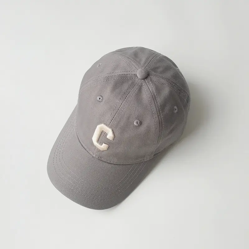 Gray C-Logo Kids Peak Cap Spring Autumn - Image 2