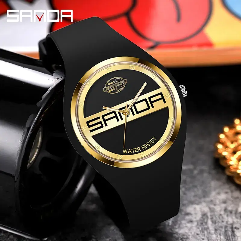 Sanda Men's Women's Quartz Electronic Watch with Silicone Strap - Image 29