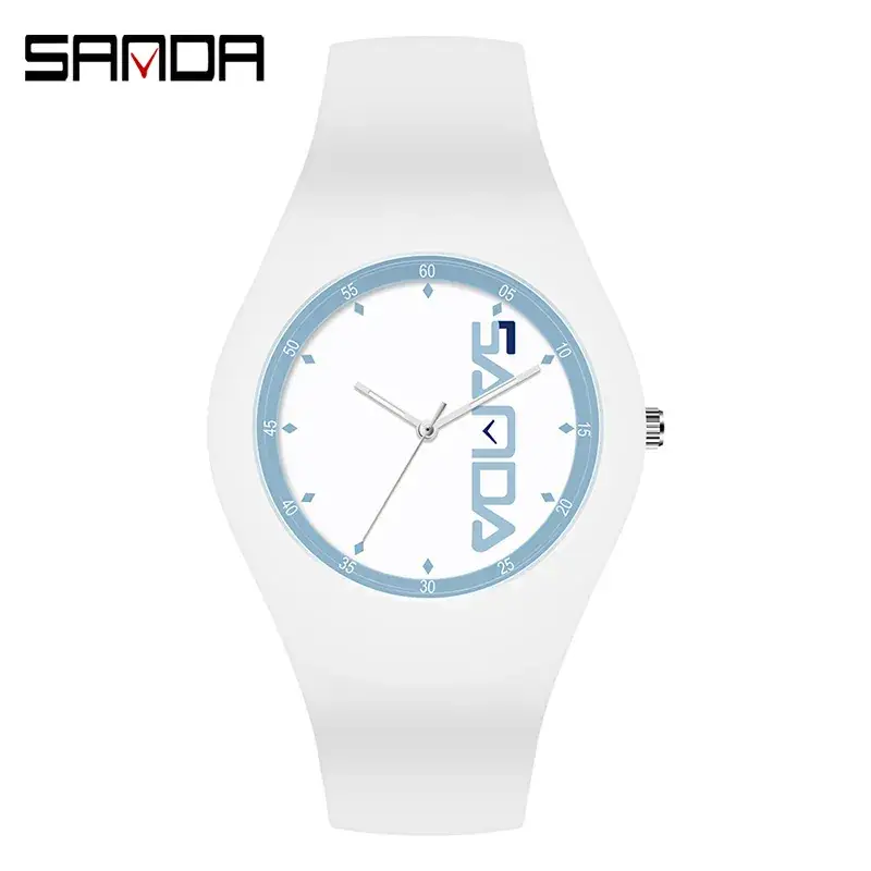 Sanda Men's Women's Quartz Electronic Watch with Silicone Strap - Image 11