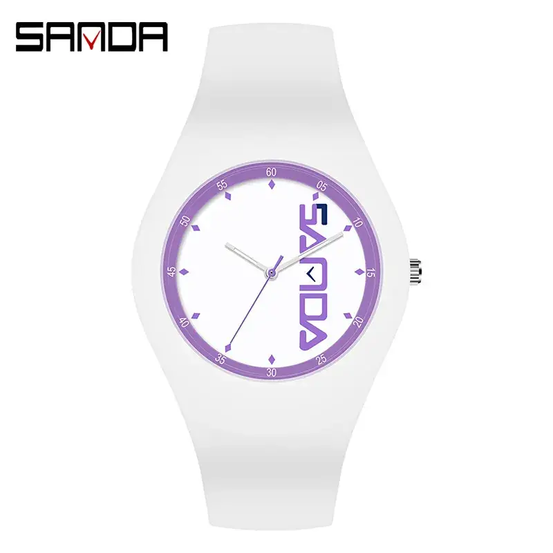 Sanda Men's Women's Quartz Electronic Watch with Silicone Strap - Image 13