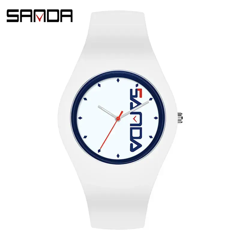 Sanda Men's Women's Quartz Electronic Watch with Silicone Strap - Image 15